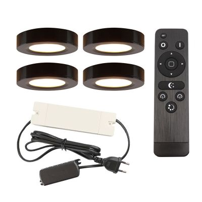 Iluminat sub dulapuri din aluminiu negru, Sana, 3W, LED 2700K, con telecomando