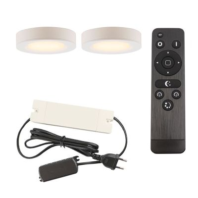 Iluminat sub dulapuri din aluminiu alb, Sana, 3W, LED 2700K, con telecomando