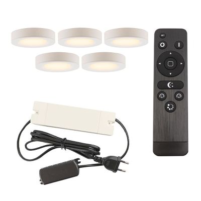 Iluminat sub dulapuri din aluminiu alb, Sana, 3W, LED 2700K, con telecomando
