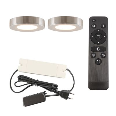 Iluminat sub dulapuri din aluminiu argintiu, Sana, 3,3W, LED 2700K, con telecomando