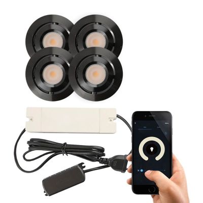 Spot încastrat pentru foișor din aluminiu negru, Rona, 3W, LED 2700K, IP44