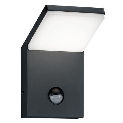 Aplică exterior cu senzor de mișcare modernă antracit, Solana, 9W, LED 3000K, IP54