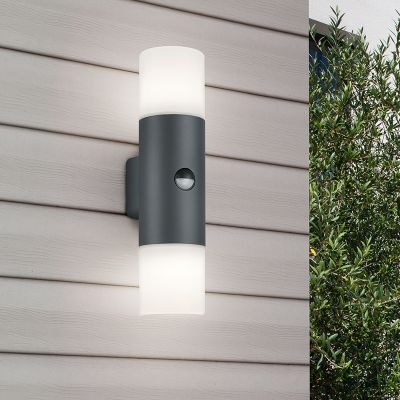 Aplică exterior cu senzor de mișcare modernă antracit, Fjelso, IP44