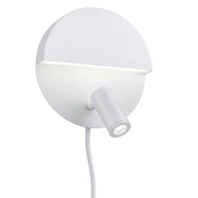 Aplică de perete design albă, Solo, 6W, LED 3000K, con întrerupător