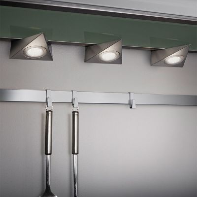 Iluminat sub dulapuri nichel din metal, Zerdali, 3W, LED 3000K, con întrerupător