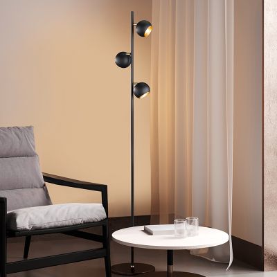 Lampadar modern negru, Prato, con întrerupător