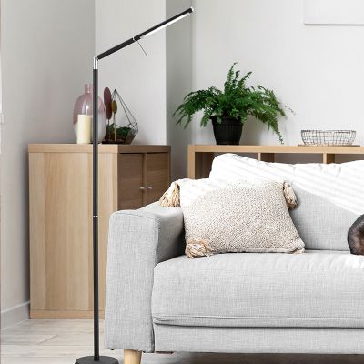 Lampadar modern negru, Rebel, 6W, LED 3000K, cu întrerupător tactil