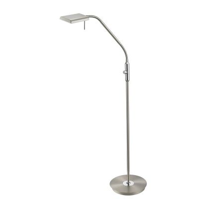 Lampadar modern nichel, Robin, 12W, LED 3000K, cu întrerupător tactil