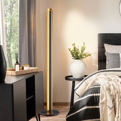 Lampadar modern negru, Baruch, 15W, LED 3000K, con întrerupător