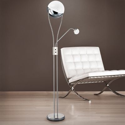 Lampadar retro crom, Xelly, 22W, LED 3000K, con întrerupător