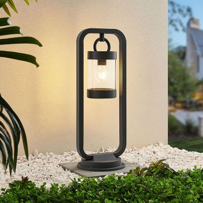 Stâlp iluminat cu senzor crepuscular modern antracit, Sambesi, IP44