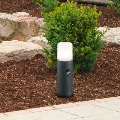 Stâlp iluminat cu senzor de mișcare modern antracit, Fjelso, IP44