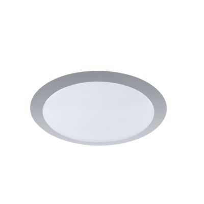 Lampă de tavan argintie din plastic, Ramsgate, 12W, LED 3000K