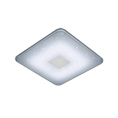 Lampă de tavan modernă albă, Lev, 30W, LED reglabil de la alb cald la alb rece, con telecomando