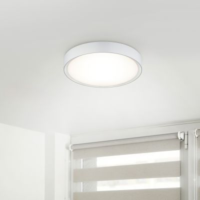 Plafonieră baie albă din plastic, Evelina, 18W, LED 3000K, IP44