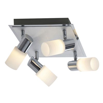 Spot LED de tavan gri din sticlă, Morely, 4,3W, LED 3000K