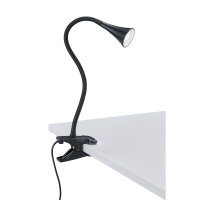Spot cu clemă negru din plastic, Yelaisa, 3W, LED 3000K, con întrerupător