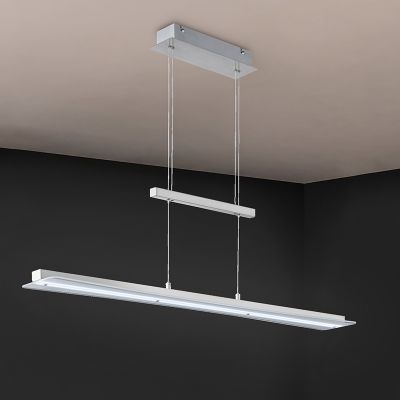 Lustră modernă nichel, Port, 18W, LED reglabil de la alb cald la alb rece