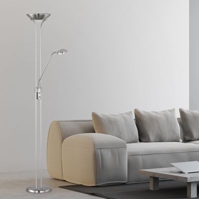Lampadar modern negru, Aiden, 20W, LED 3000K, con întrerupător