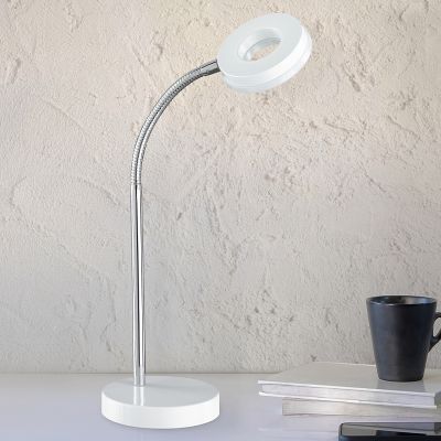 Lampă de birou modernă albă, Daley, 4W, LED 3000K, con întrerupător