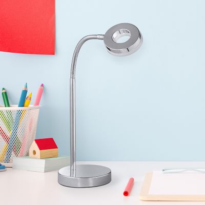 Lampă de birou modernă crom, Daley, 4W, LED 3000K, con întrerupător
