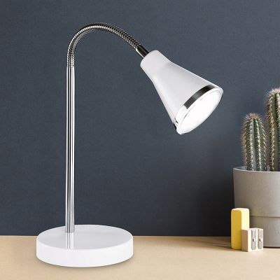 Lampă de birou albă din plastic, Taimi, 3,8W, LED 3000K, con întrerupător