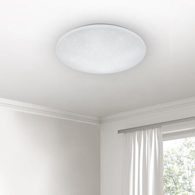 Lampă de tavan modernă albă, Gilleleje, 27W, LED reglabil de la alb cald la alb rece, con telecomando