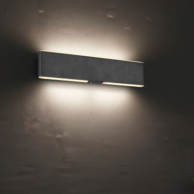 Aplică de perete up down modernă neagră, Zwier, 3W, LED reglabil de la alb cald la alb rece, con întrerupător