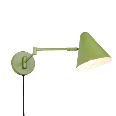 Aplică de perete modernă verde, Jille, con întrerupător