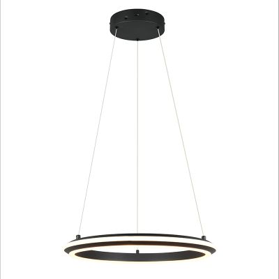 Lustră modernă neagră, Jiry, 34W, LED white switch, dimmabil în 3 trepte
