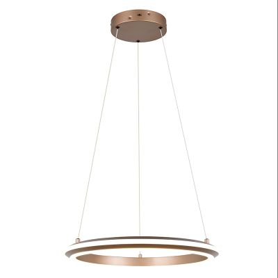 Lustră modernă maro, Jiry, 34W, LED white switch, dimmabil în 3 trepte