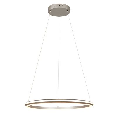 Lustră modernă nichel, Jiry, 48W, LED white switch, dimmabil în 3 trepte