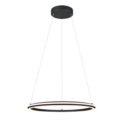Lustră modernă neagră, Jiry, 48W, LED white switch, dimmabil în 3 trepte