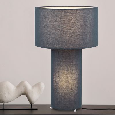 Lampă de masă albastră din textil, Denilson