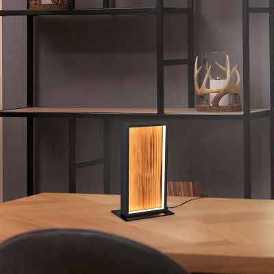 Lampă de masă lemn design, Tanneke, 10,5W, LED 3000K, dimmabil în 3 trepte