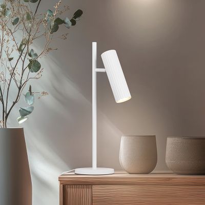 Lampă de masă modernă albă, Sieb, con întrerupător