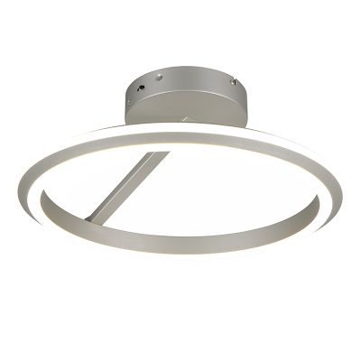 Plafonieră modernă nichel, Jiry, 34W, LED white switch, dimmabil în 3 trepte