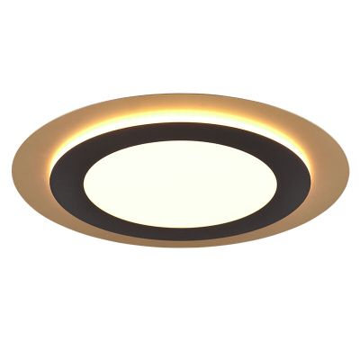 Lampă de tavan modernă neagră, Frans, 42W, LED reglabil de la alb cald la alb rece, con telecomando