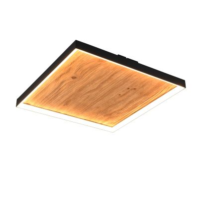 Lampă de tavan lemn design, Tanneke, 41W, LED 3000K, dimmabil în 3 trepte