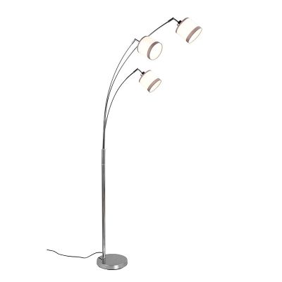 Lampadar arcuit modern alb, Denley, con întrerupător