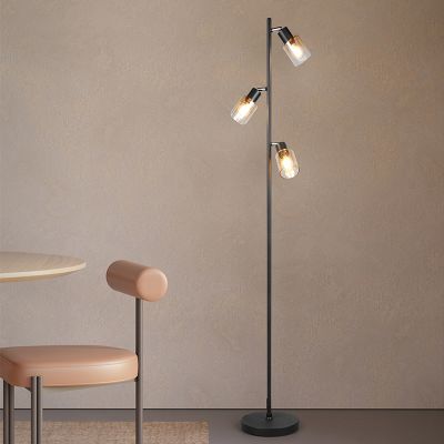 Lampadar modern negru, Constantijn, con întrerupător