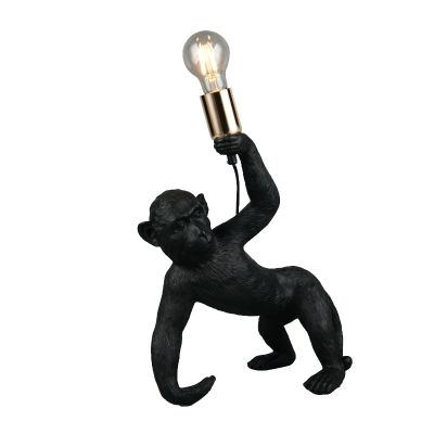 Lampă de masă neagră din plastic, Macaca
