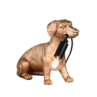 Lampă de masă aurie din plastic, Doggo
