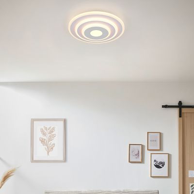 Plafonieră design albă, Yeel, 35W, LED reglabil de la alb cald la alb rece, dimmabil în 3 trepte