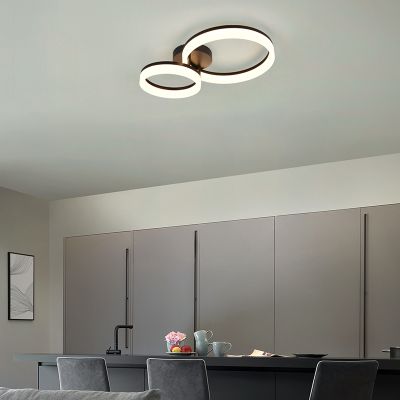 Plafonieră design neagră, Ufuk, 22W, LED 3000K