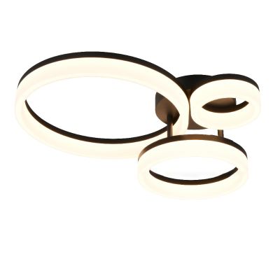 Plafonieră design neagră, Ufuk, 32W, LED 3000K