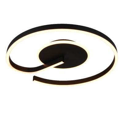 Plafonieră design neagră, Ymer, 21W, LED white switch, dimmabil în 3 trepte