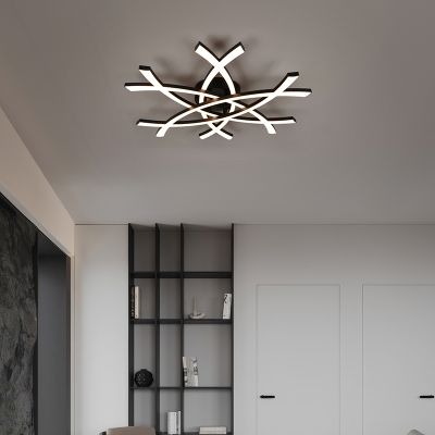 Lampă de tavan design neagră, Carien, 33W, LED 3000K