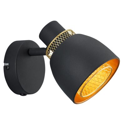 Spot de perete modern negru, Sylvano