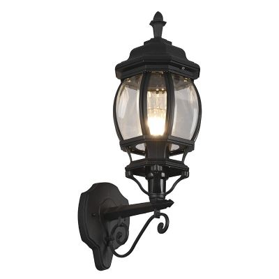 Lampă exterior clasică neagră, Evander, IP23
